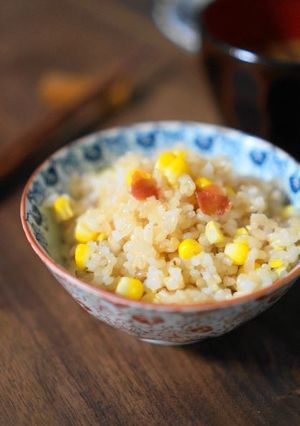 とうもろこし玄米梅ごはん-レシピのメイン写真