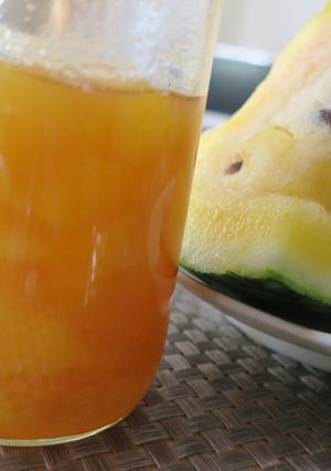 黄色いスイカでジャム作り-レシピのメイン写真