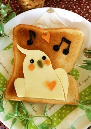 食パンアート★我が家のオカメインコ-レシピのメイン写真