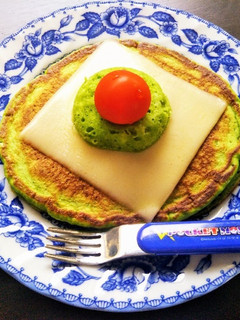子供大好き小松菜ホットケーキ-レシピのメイン写真