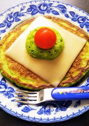 子供大好き小松菜ホットケーキ-レシピのメイン写真