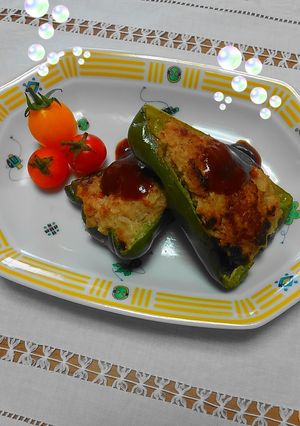肉詰めピーマン☆ソースも手作り♪-レシピのメイン写真