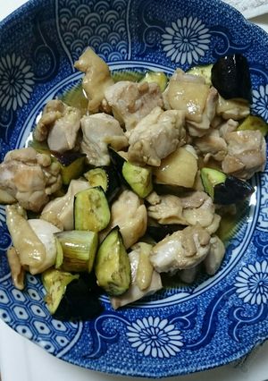 鶏モモ肉とナスの炒め煮-レシピのメイン写真