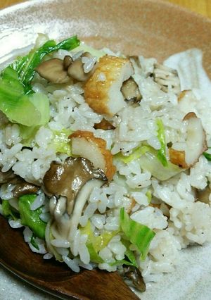 レタスチャーハン♪~舞茸と竹輪入り~-レシピのメイン写真