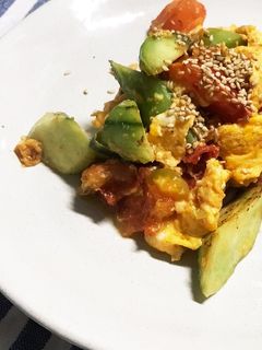 キュウリとトマト卵の中華炒め-レシピのメイン写真