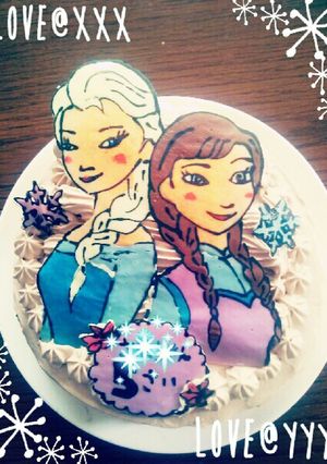 アナとエルサのケーキ-レシピのメイン写真
