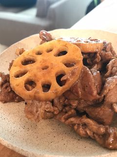 牛肉と蓮根の柚子胡椒炒め-レシピのメイン写真
