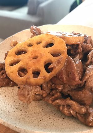 牛肉と蓮根の柚子胡椒炒め-レシピのメイン写真