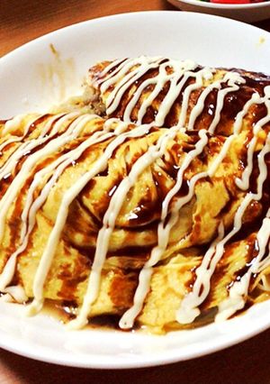 豚ミンチでとん平焼き♡-レシピのメイン写真