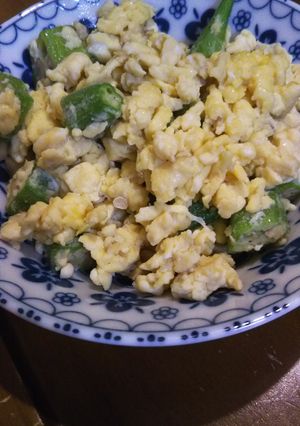 簡単朝食&お弁当☆おくらンブルエッグ-レシピのメイン写真