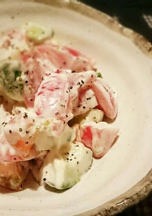 らっきょうアボカドトマトのペッパーサラダ-レシピのメイン写真