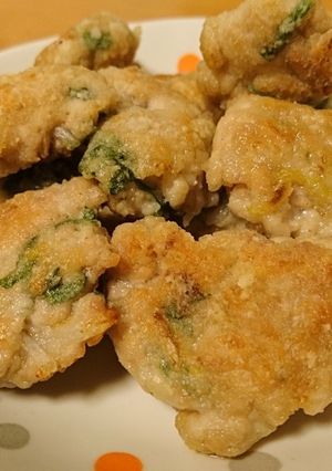 お弁当に☆大葉入り揚げないチキンナゲット-レシピのメイン写真