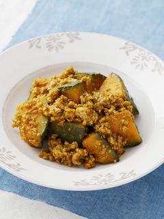 かぼちゃとひき肉のカレー炒め-レシピのメイン写真
