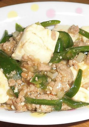 ピーマン入り麻婆豆腐風-レシピのメイン写真
