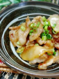 瓜(うり)の漬物と豚バラ肉のぽん酢炒め♪-レシピのメイン写真