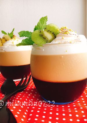 お砂糖なしツートンカラーのコーヒーゼリー-レシピのメイン写真