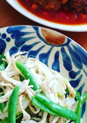 鶏肉といんげん、ザーサイの中華風-レシピのメイン写真