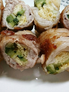 ゴーヤ油揚げの肉巻き♪-レシピのメイン写真