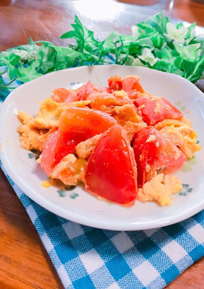朝ごはんに♡トマトと卵の炒め物-レシピのメイン写真