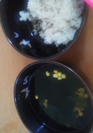 めんつゆご飯とめんつゆワカメコーンスープ-レシピのメイン写真