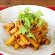 じゃがいもの肉味噌炒め~パクチー風味!