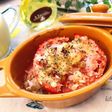 トマトとホタテのミルフィーユ重ね焼き