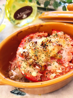 トマトとホタテのミルフィーユ重ね焼き-レシピのメイン写真