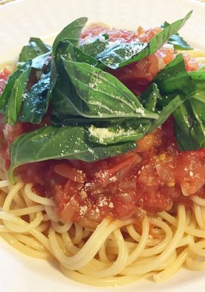 ひんやり美味しいトマトの冷製パスタ-レシピのメイン写真