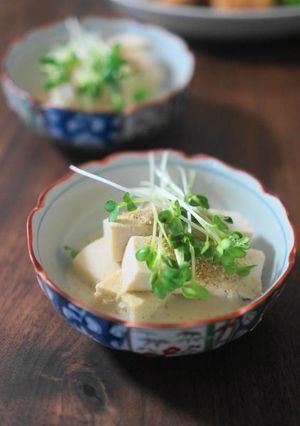 大豆パワーたっぷり♬高野豆腐の豆乳煮-レシピのメイン写真
