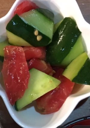 キュウリとトマトの酸っぱいの-レシピのメイン写真