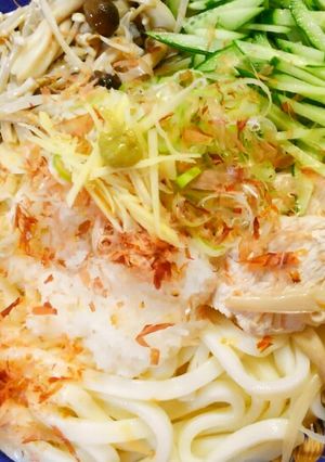 簡単♪きゅうりと鶏むね肉のサラダうどん!-レシピのメイン写真