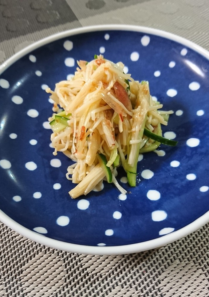 レンジで☆エノキと胡瓜とミョウガの梅和え-レシピのメイン写真
