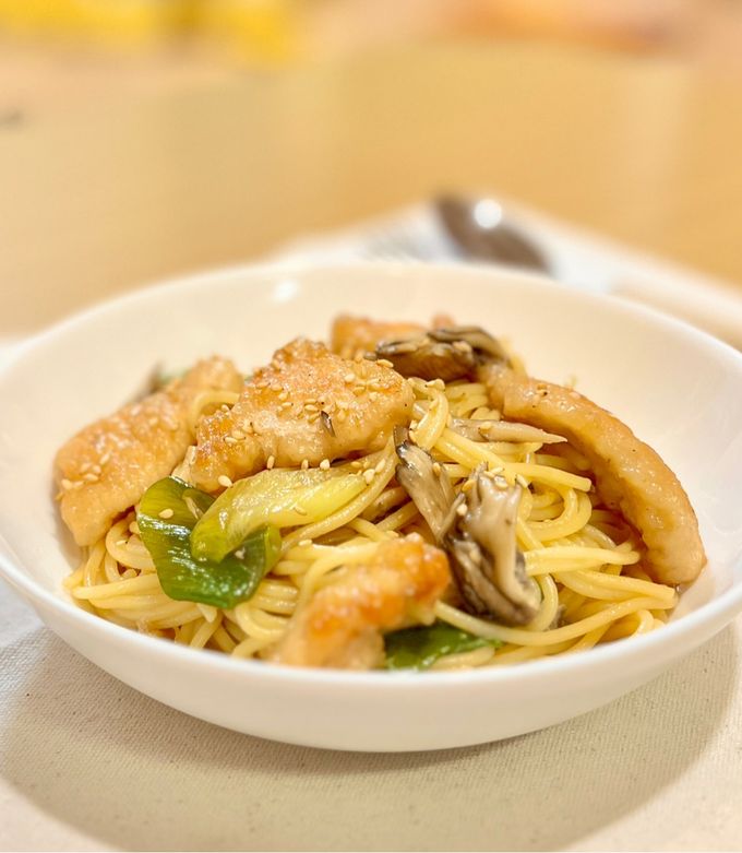 味付け簡単!鶏とねぎの和風パスタ♪-レシピのメイン写真