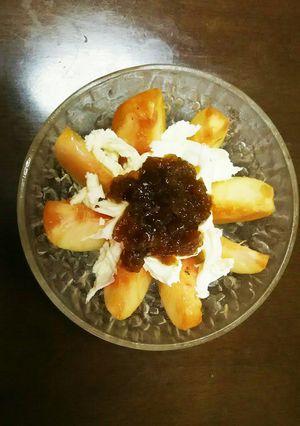ジュレがけ桃モッツァレラ-レシピのメイン写真