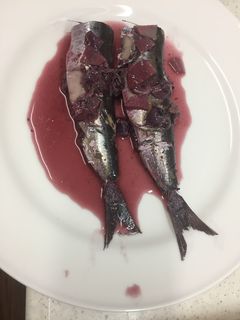 いわしのブルーベリー煮とパエリア-レシピのメイン写真