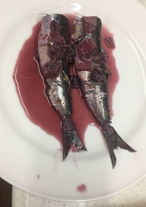 いわしのブルーベリー煮とパエリア-レシピのメイン写真