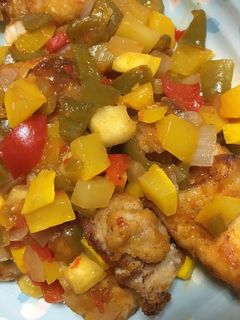 鶏胸肉の夏野菜たっぷり鶏チリ-レシピのメイン写真