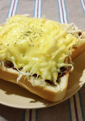 お好み焼きっぽいトースト-レシピのメイン写真