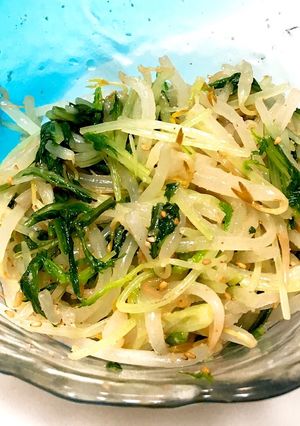 もやしと水菜のナムルサラダ-レシピのメイン写真