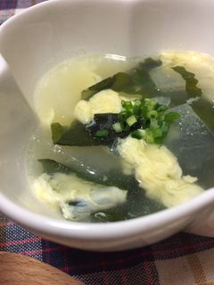 カットワカメと玉子の冬瓜入り中華スープ-レシピのメイン写真