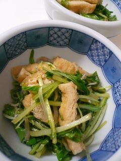 水菜と油揚げの煮びたし-レシピのメイン写真