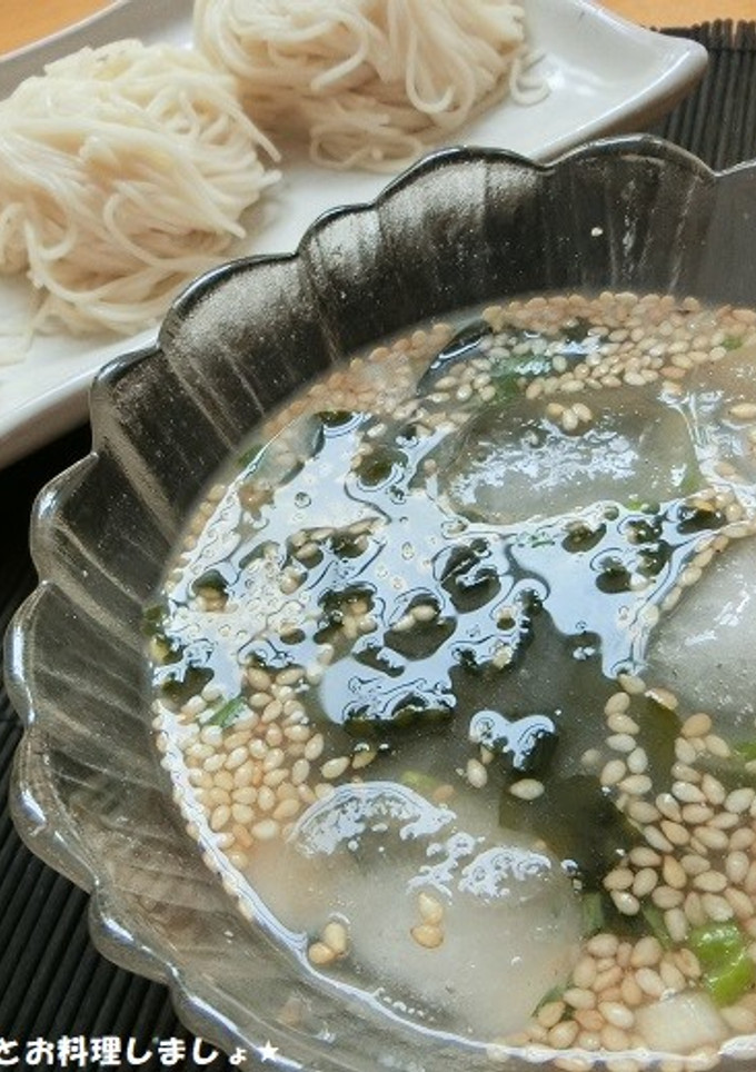 わかめスープで簡単★ごまだれそうめん-レシピのメイン写真