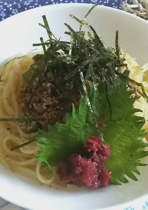 納豆とオクラのパスタ梅風味-レシピのメイン写真