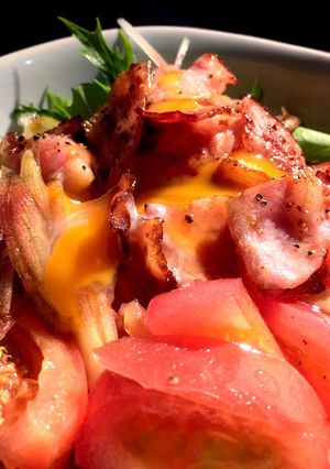 トマトと水菜とベーコンの中華風サラダ-レシピのメイン写真