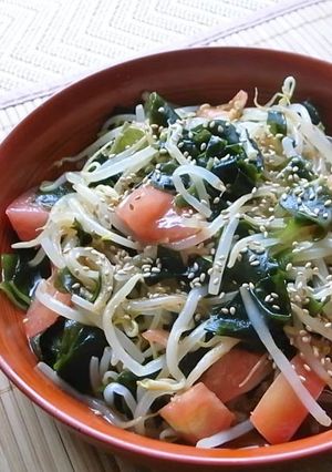 角切りトマトがポイント！もやしサラダ-レシピのメイン写真
