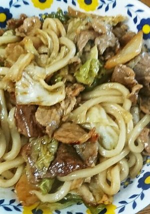 回鍋肉リメイク／焼きうどん-レシピのメイン写真