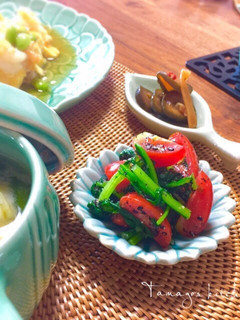 ルッコラとプチトマトの胡麻和え-レシピのメイン写真