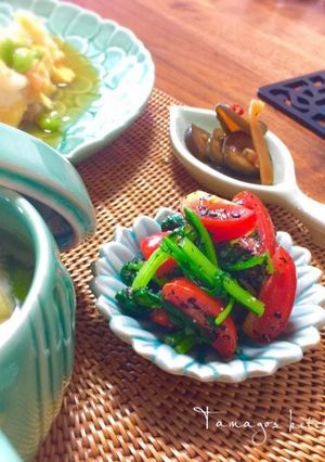ルッコラとプチトマトの胡麻和え-レシピのメイン写真