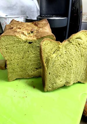 グリーンな食パン-レシピのメイン写真
