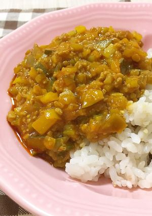 夏野菜たっぷり！ルウ控えめキーマカレー-レシピのメイン写真